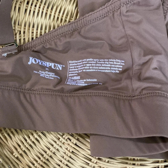 Joyspun Womens Unlined Soft Brushed Plunge Bralette Size Xl Moroccan Brown - Picture 8 of 8